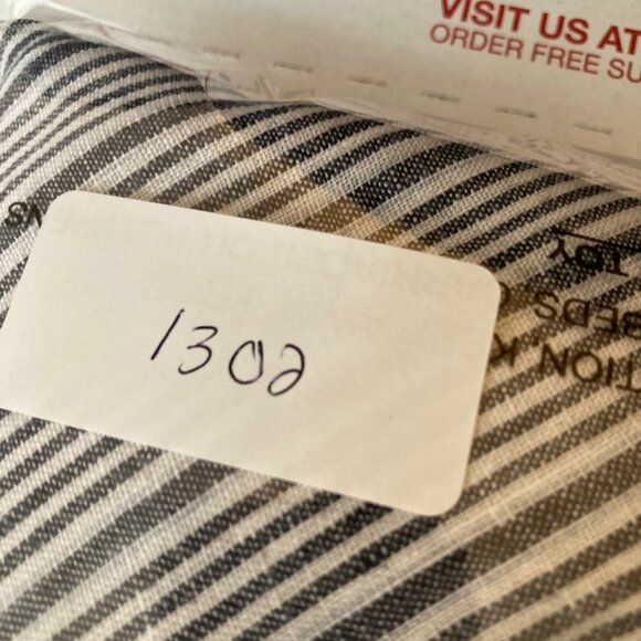 Womens J Jill Linen 1/2 Button V Neck Striped Tunic Gray White LP Long Sleeve - Picture 9 of 9